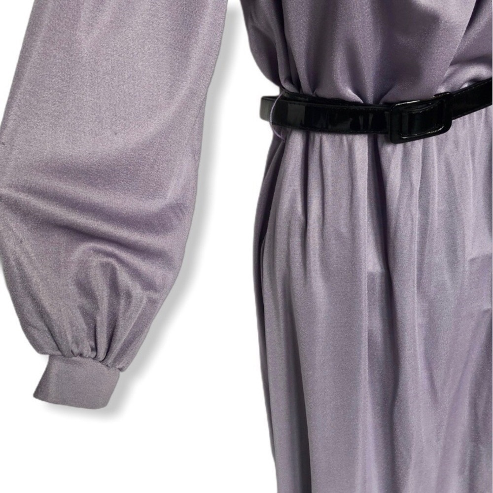 Vintage Newton Centre Lilac Blouson Dress Size Medium - Picture 3 of 14